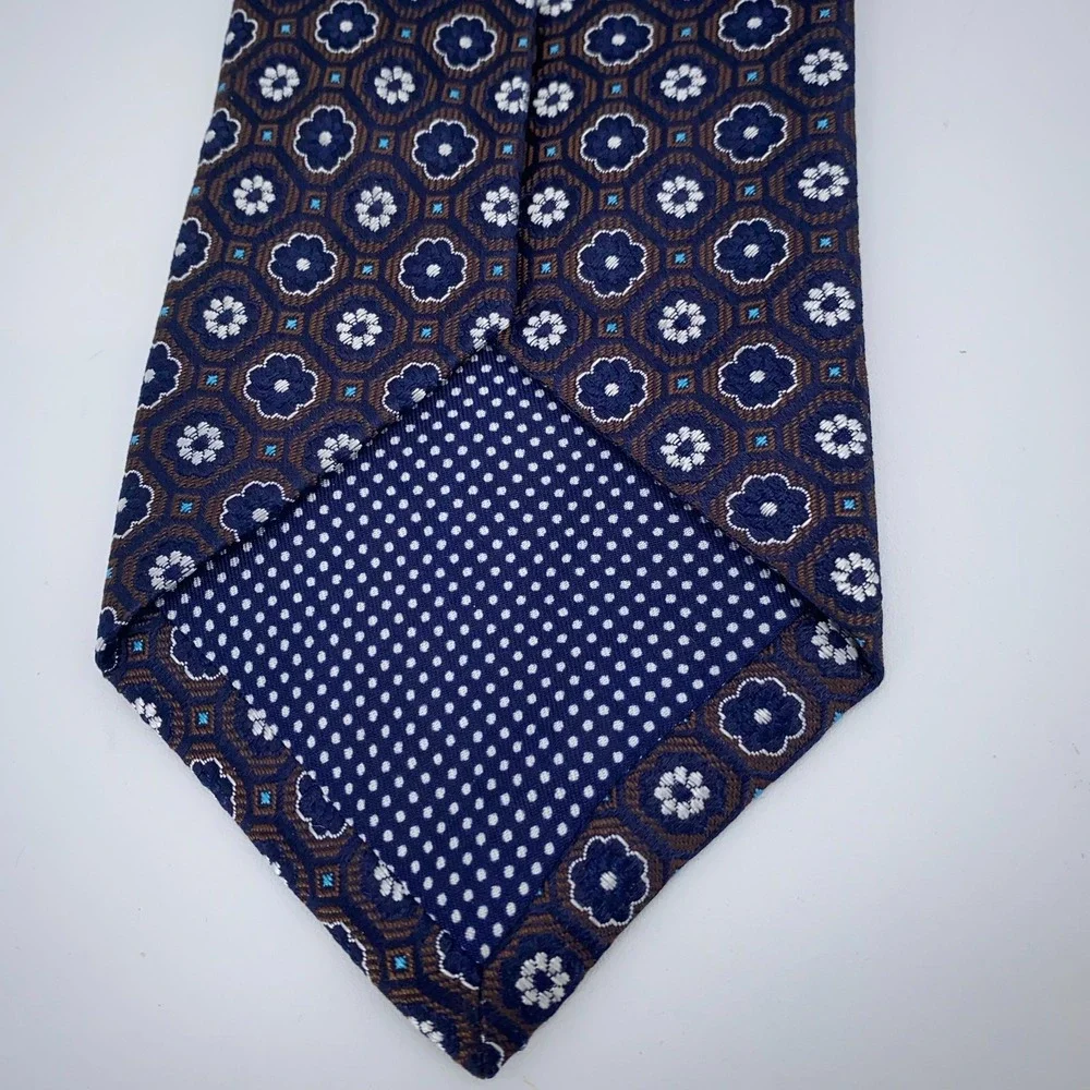 Eton Tie Mens One Size Multi Floral Silk Classic Fit Luxury Necktie England Made